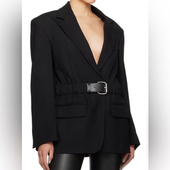 Alexander Wang belted black blazer - Picture 2 of 3
